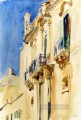 Fachada de un Palazzo Girgente Sicilia John Singer Sargent acuarela